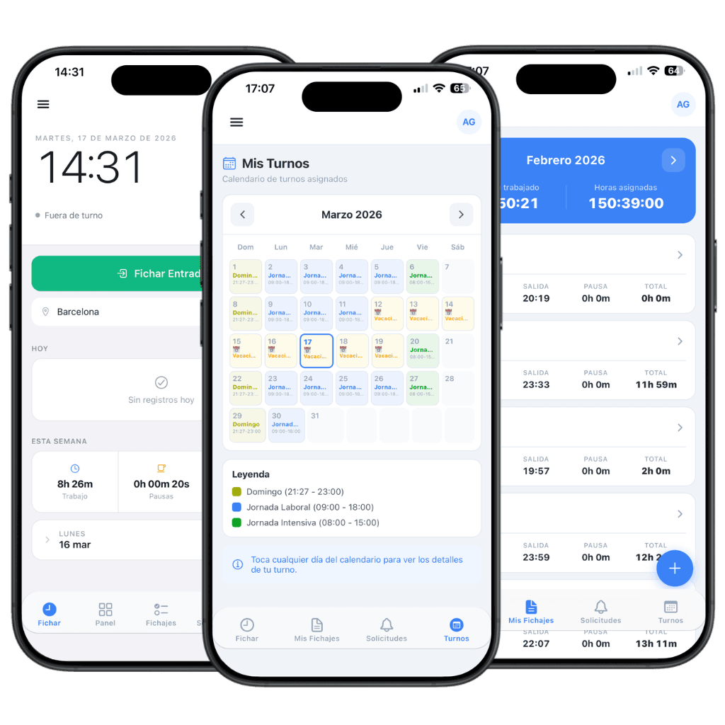 FichMe - App de control horario para iOS y Android: fichaje, turnos y registros