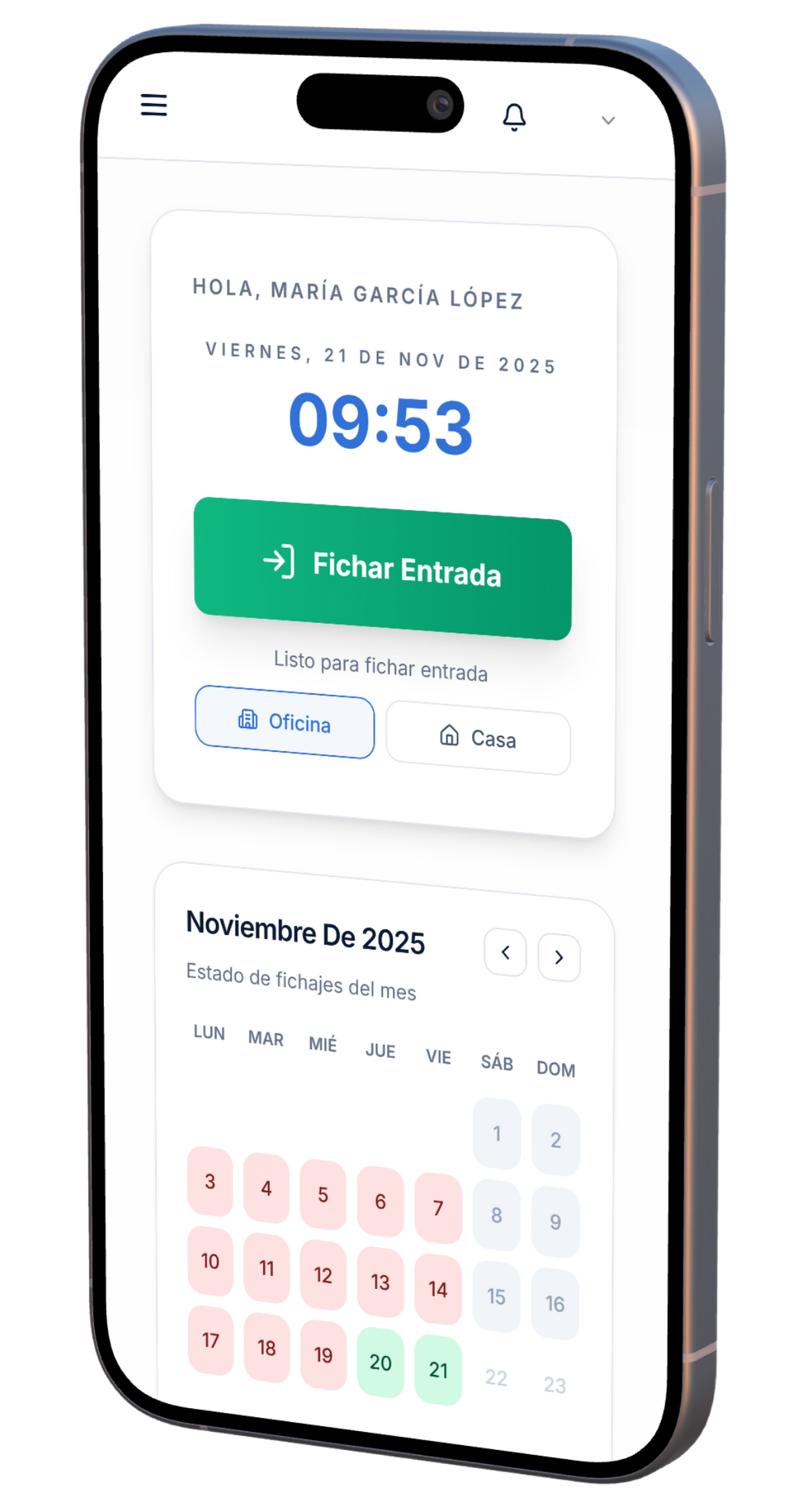 FichMe App Móvil - Experiencia de fichaje sin instalación